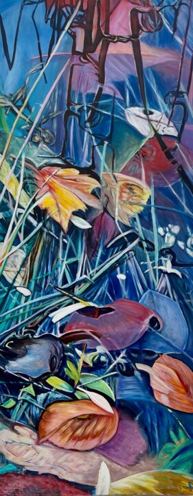 Foliage Five 绘画, 59.1x23.6 in