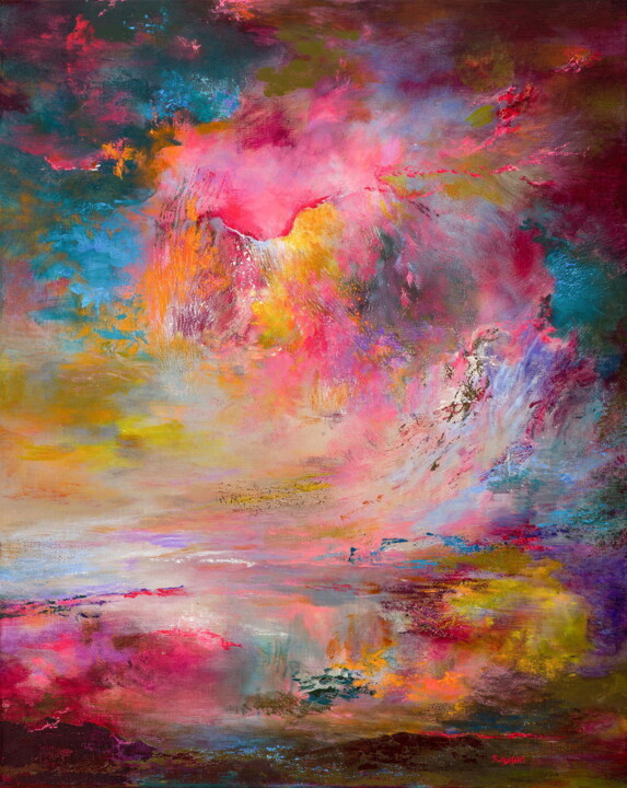 Malerei mit dem Titel "Infinite Flames / F…" von Rikka Ayasaki, Original-Kunstwerk, Acryl