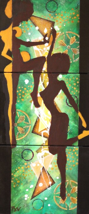 Let's dance 绘画, 32.3x13.8 in