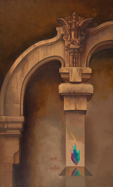 Acto Reflejo 绘画, 55.9x33.9 in