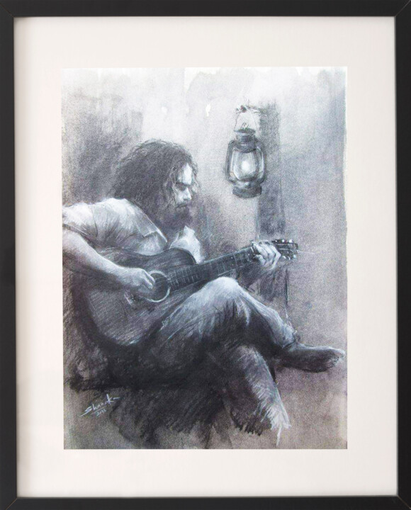 Acoustic Vibes 绘画, 18x13 in