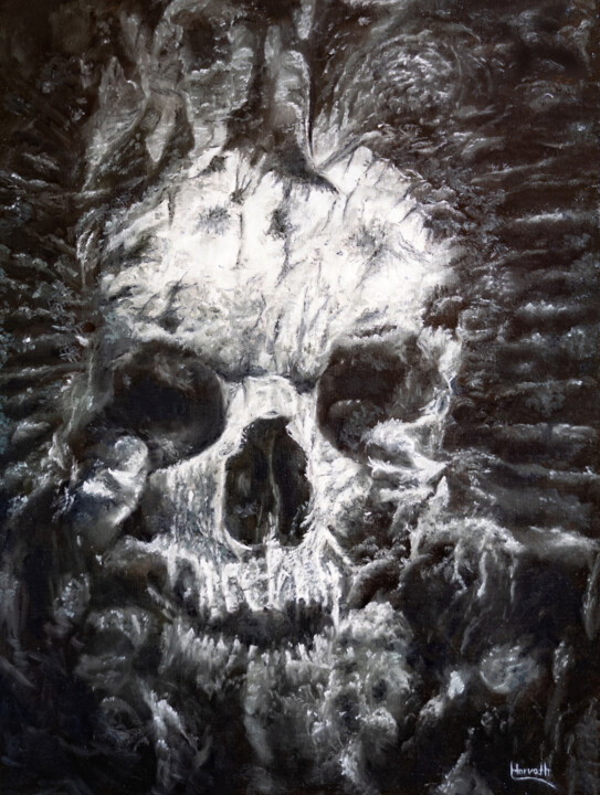 Abstract Skull 绘画, 24x18.1 in