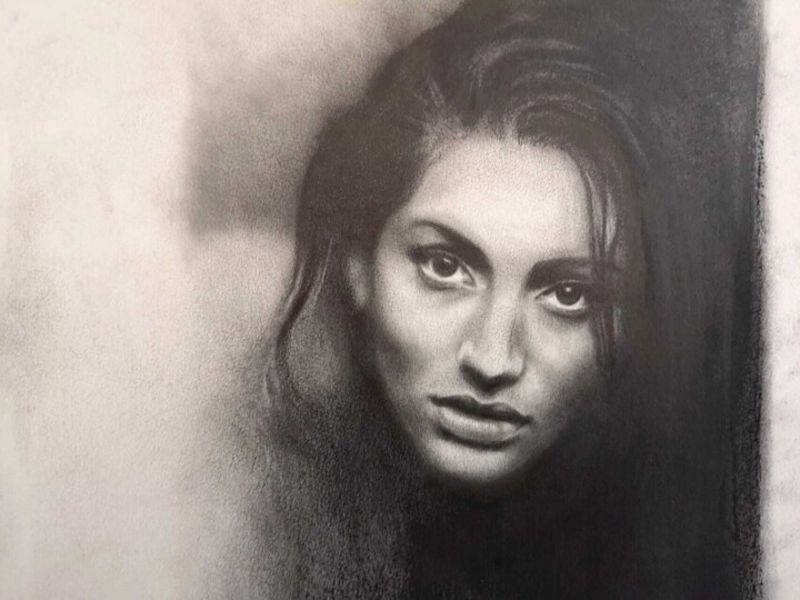 Beauty 绘画, 11.4x8.3 in