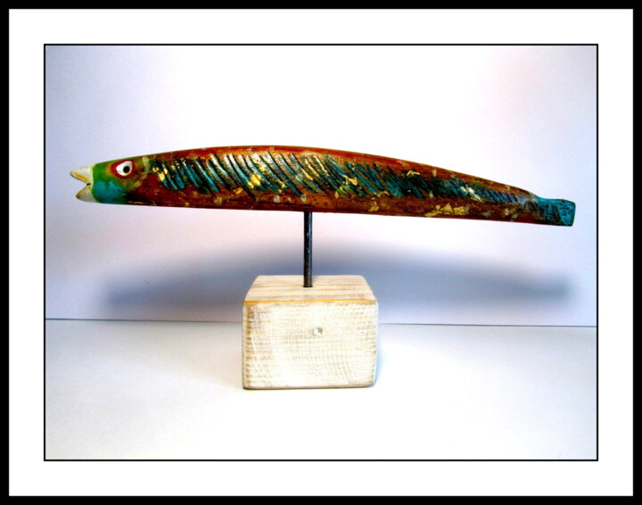 Sculpture intitulée "Artefact P8 LE POI…" par Alain Lamy, Œuvre d'art originale, Bois