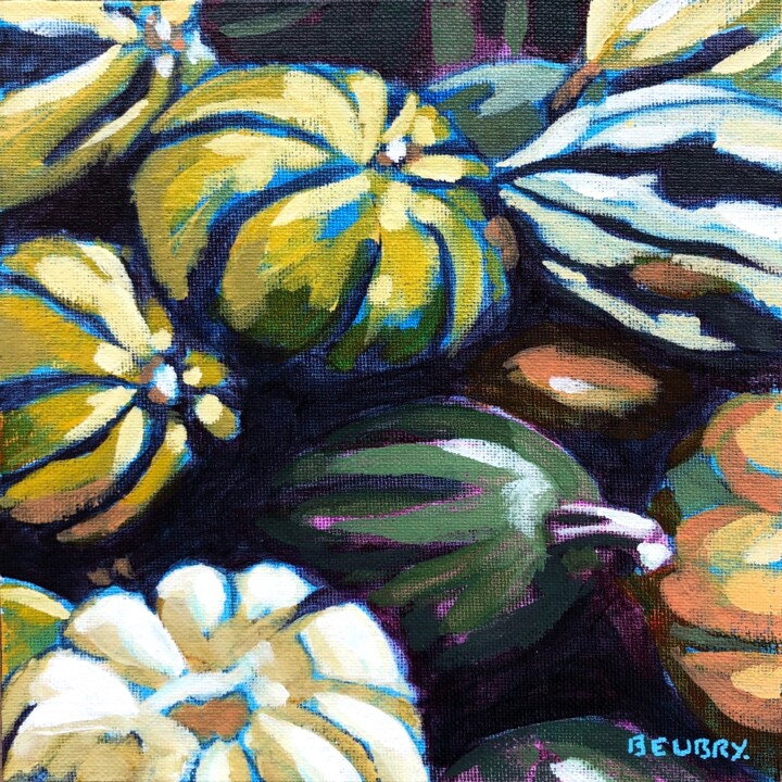 Courges 绘画, 7.9x7.9 in