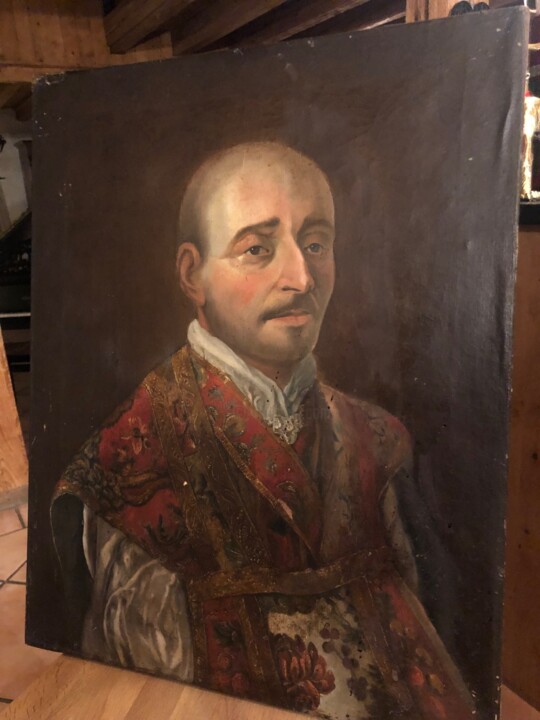Saint Loyola 绘画, 25.6x20.5 in