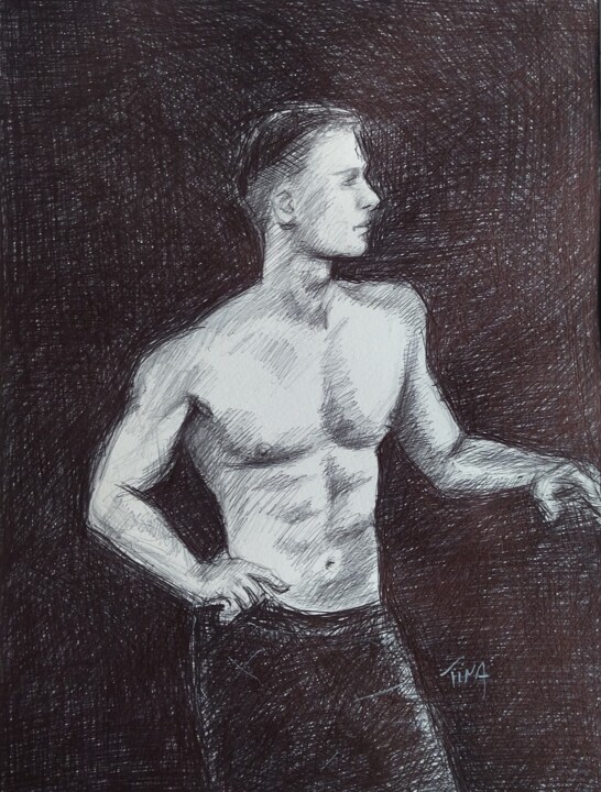 Masculin 3 图画, 15.8x11.8 in