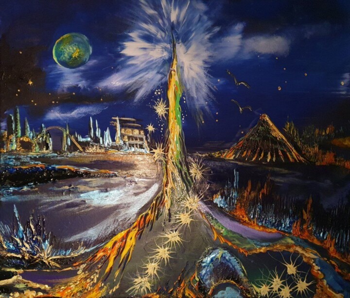 Energy Point 绘画, 23.6x27.6 in