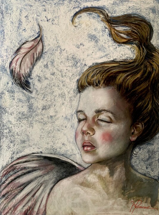 Pink Angel 绘画, 15.8x11.8 in