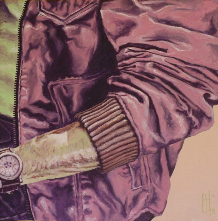 rote Jacke Painting, 15.8x15.8 in