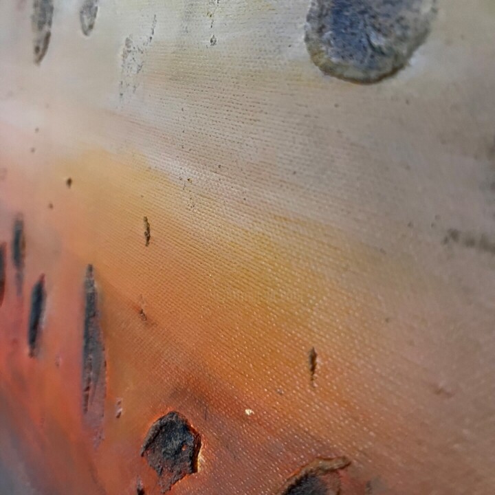 Het oppervlak of de textuur van het kunstwerk