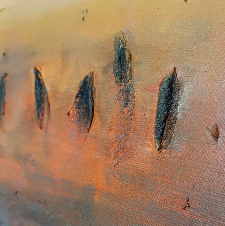Het oppervlak of de textuur van het kunstwerk