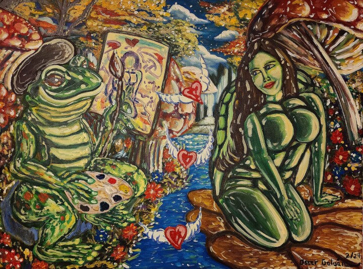 El encuentro casual 绘画, 18x24 in