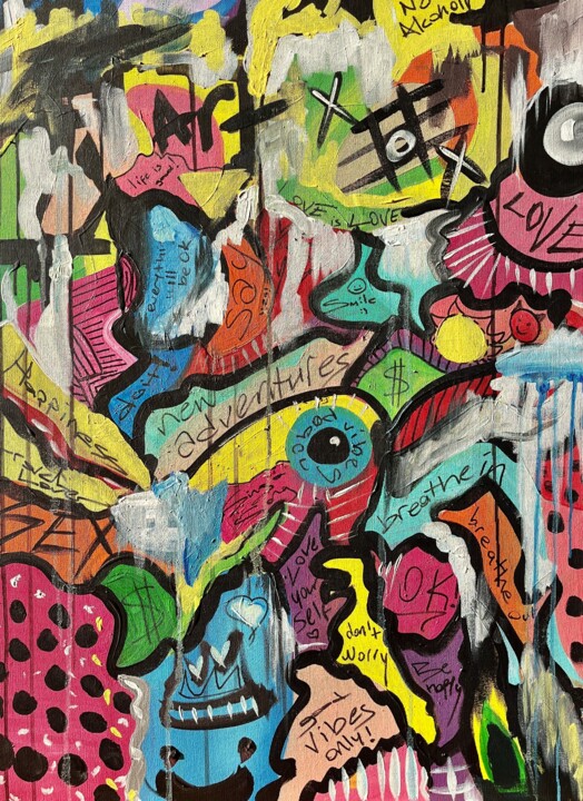 Pittura intitolato "Play" da Yağmur Turan, Opera d'arte originale, Acrilico
