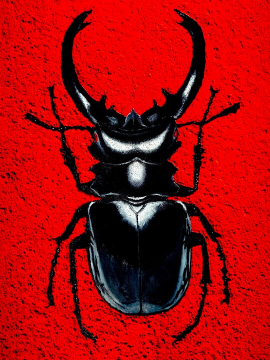 Mr. Black Beetle 绘画, 31.5x23.6 in