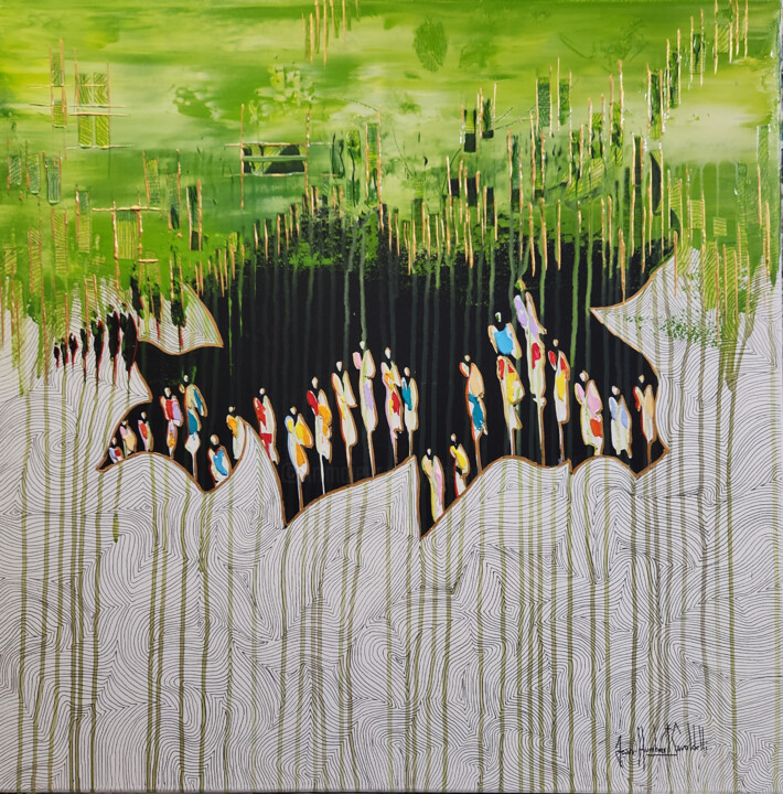 ENTRE TEMPS 绘画, 31.5x31.5 in