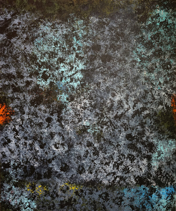 Malerei mit dem Titel "Espace 2 "Cosmos"" von Michel Boucharinc, Original-Kunstwerk, Acryl Auf Keilrahmen aus Holz montiert