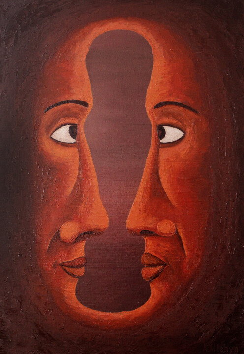 Дуализм в себе 绘画, 39.4x27.6 in