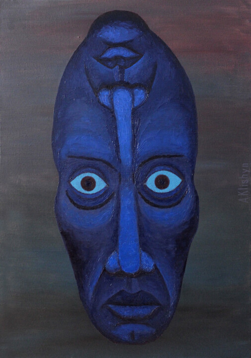 Дуализм синий 绘画, 39.4x27.6 in
