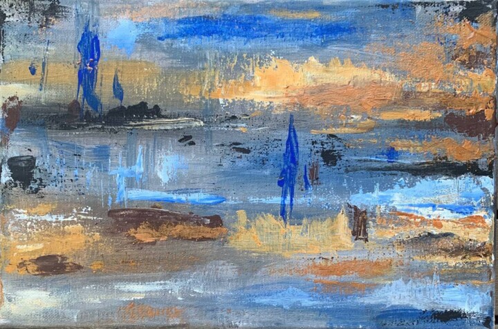 Painting titled "Autumn abstraction" by Inessa Gogia, Original Artwork, Oil
