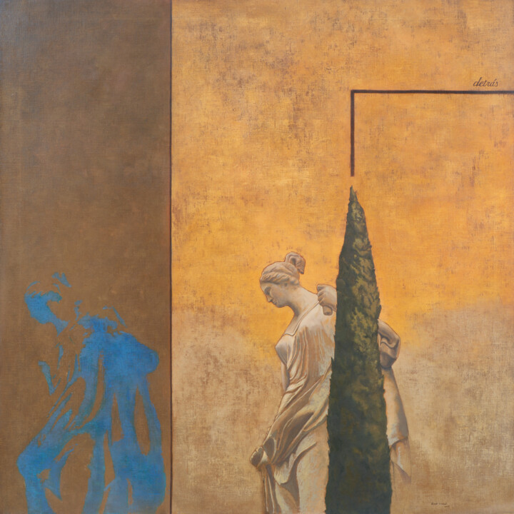 Detrás 绘画, 47.2x47.2 in