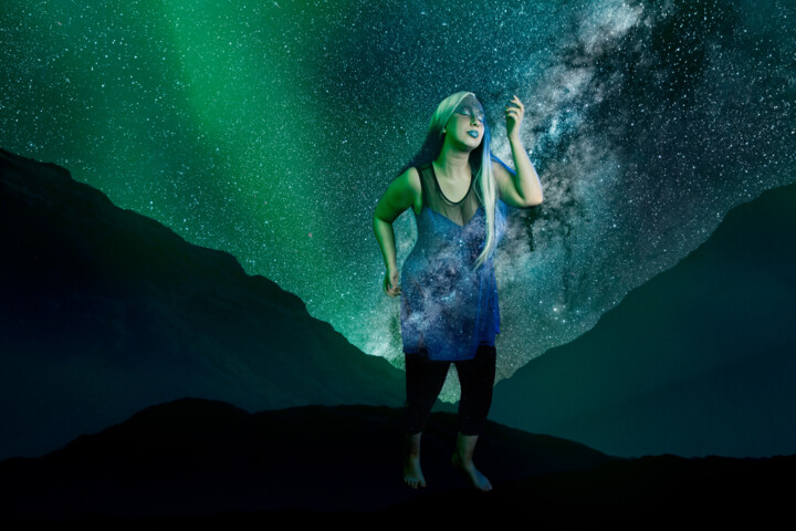 Photography titled "Danse avec les étoi…" by Laurie Plaquet (La Photografolle), Original Artwork, Manipulated Photography Mo…