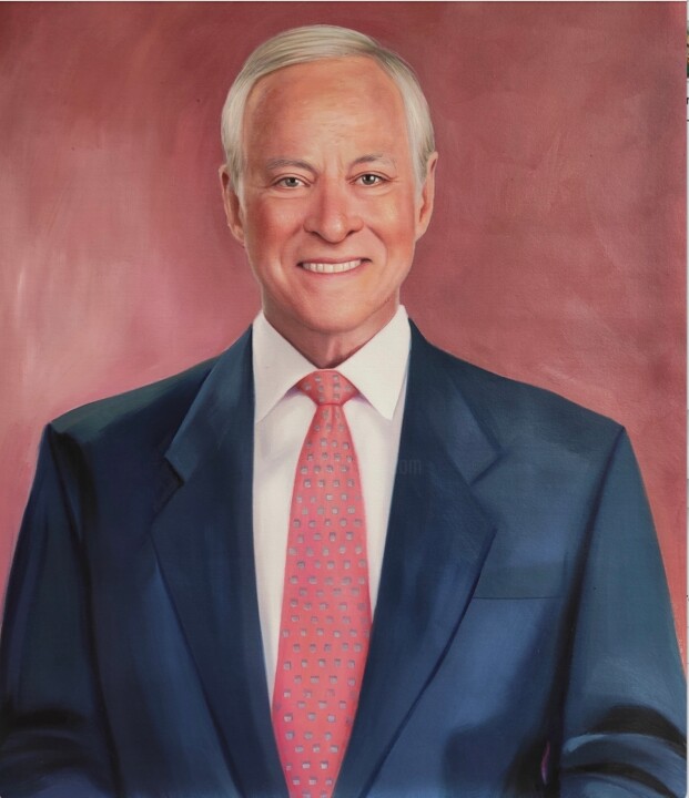 Brian Tracy Portrait 绘画, 31.5x27.6 in