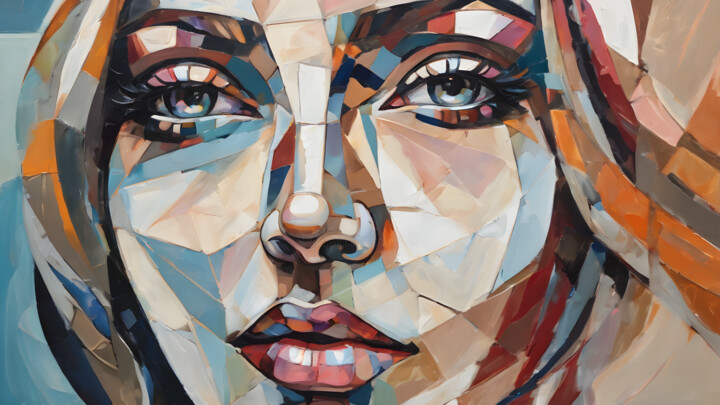 Schilderij,  21,7x39,4 in 