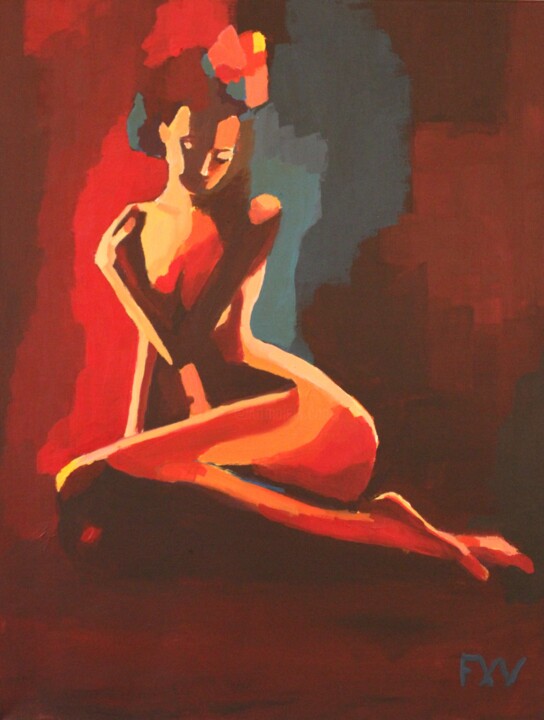 Vahiné 绘画, 25.6x19.7 in