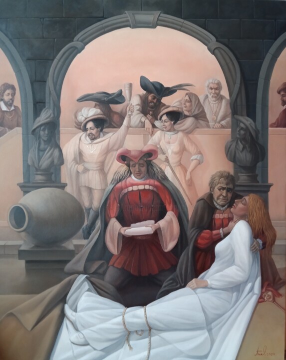 LUCIANO PAVAROTTI - RIGOLETTO 绘画, 39.4x31.5 in