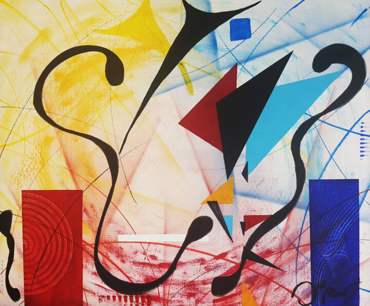 Primitives 绘画, 35.4x39.4 in