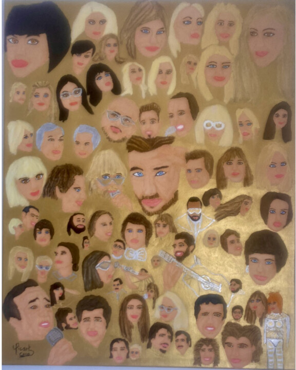 Painting titled "Passeurs d'ondes qu…" by Coco Sicart, Original Artwork, Oil