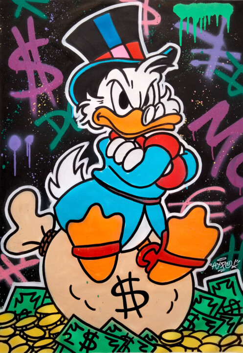 Uncle Scrooge - Don't touch my money #2 绘画, 39.4x27.6 in
