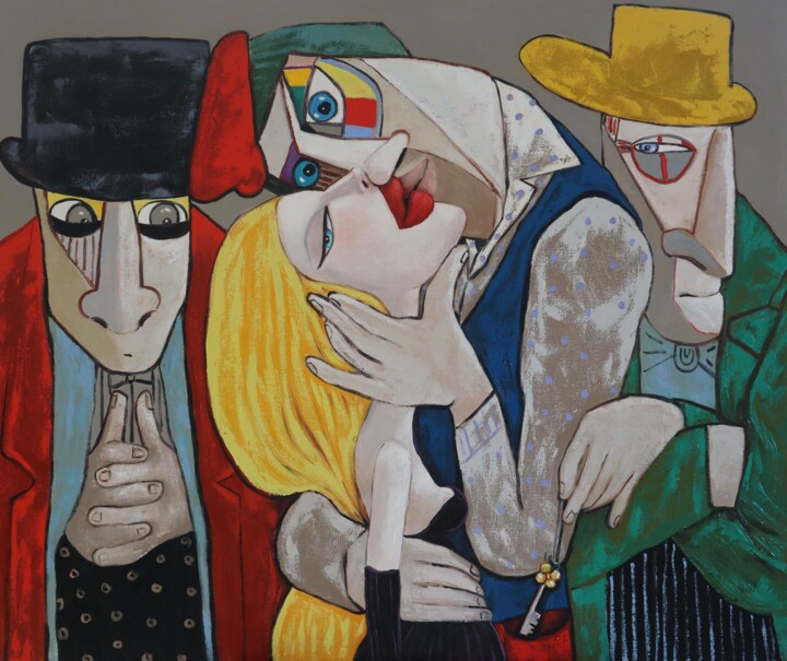 The kiss goodbye 绘画, 39.4x47.2 in