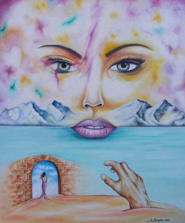 Partir sans se retourner 绘画, 23.6x19.7 in