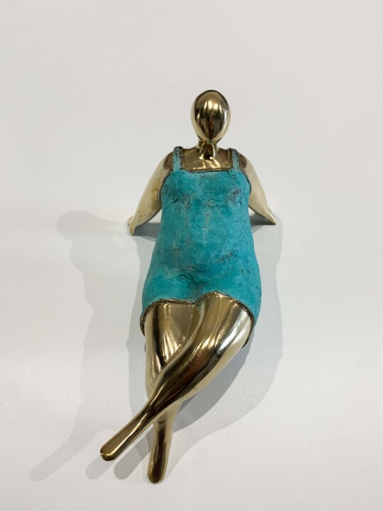 Femme allongée en Or Heykel, 6,3x11 in