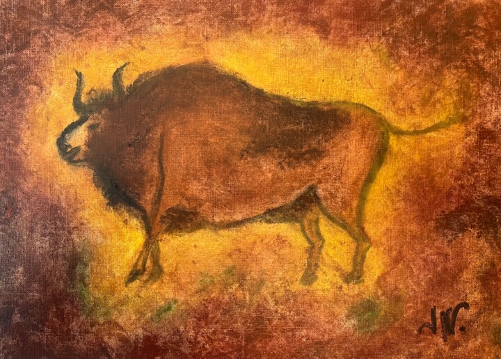 Bison I. 绘画, 9.5x13 in