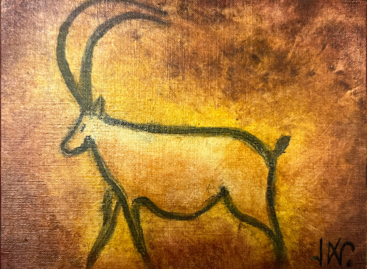 Bouquetin III. 绘画, 6.3x9.5 in