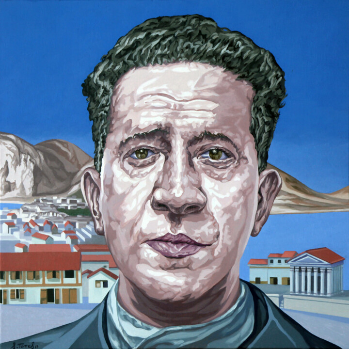 El oficiante. 绘画, 23.6x23.6 in