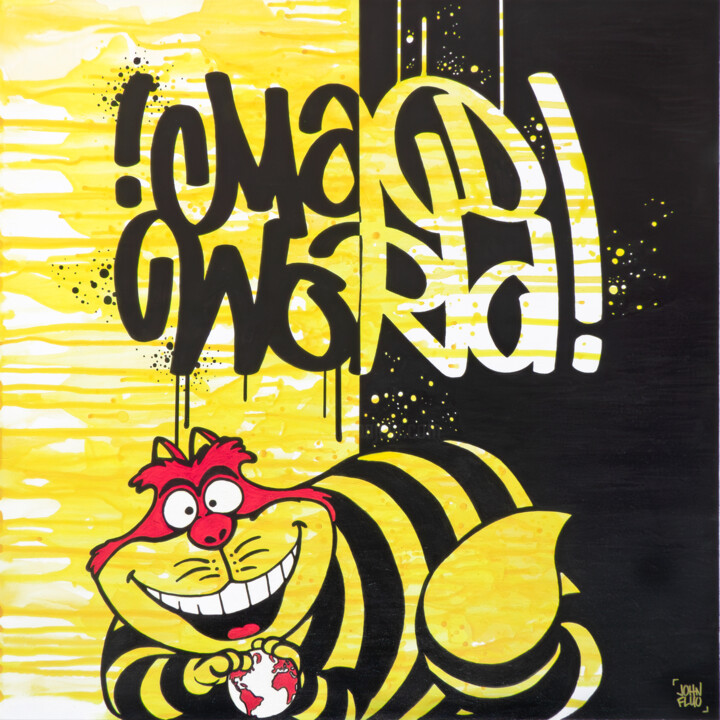 Le Jeu du Chat du Cheshire 绘画, 19.7x19.7 in