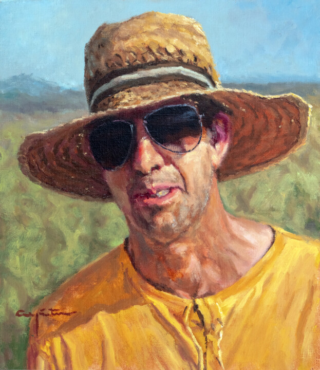 Hombre de campo 绘画, 9.8x8.3 in