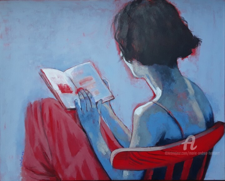 Peinture intitulée "Série gris et rouge…" par Marie Andrée Hembert, Œuvre d'art originale, Acrylique Monté sur Châssis en bo…