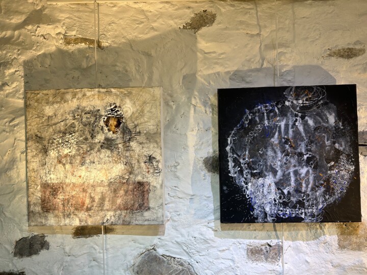 Peinture intitulée "En Attente Cosmos 2" par Catherine Monmarson, Œuvre d'art originale, Acrylique