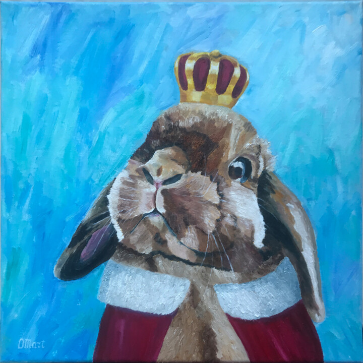Bunny 绘画, 15.8x15.8 in