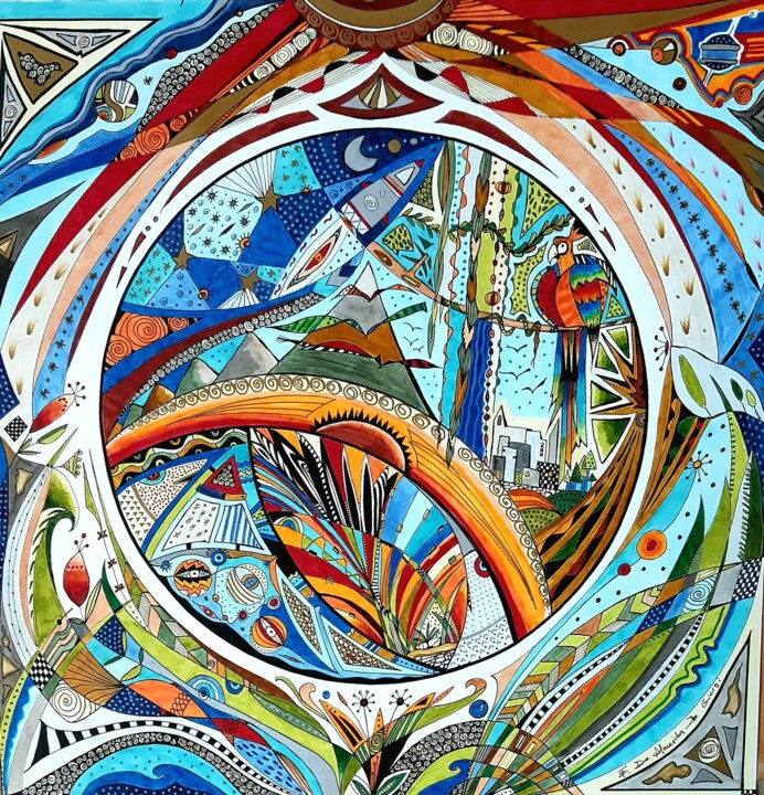 Le printemps des poètes 图画, 19.7x19.7 in