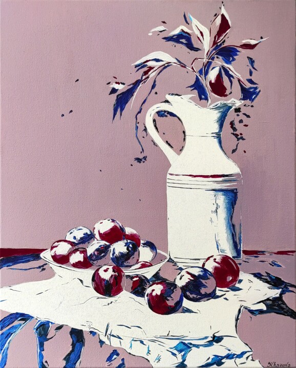 Peinture intitulée "Still life. Metamor…" par Yuliia Khazova, Œuvre d'art originale, Acrylique Monté sur Châssis en bois