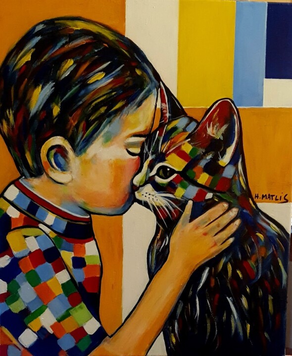Mélodie complice 绘画, 18.1x15 in