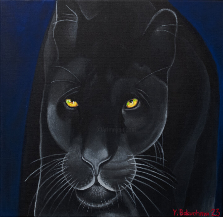 Panther 绘画, 15.8x15.8 in