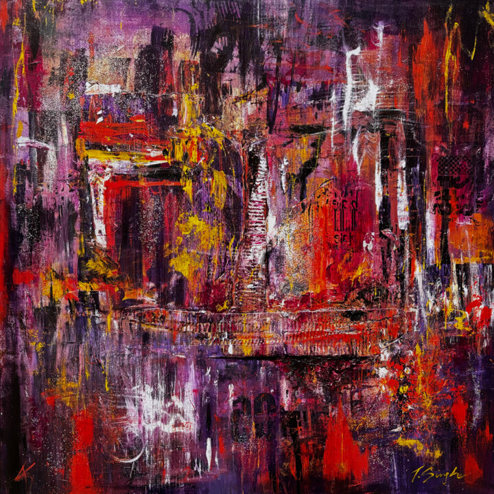 Peinture intitulée "Deevar" par Taruna Singh, Œuvre d'art originale, Acrylique Monté sur Châssis en bois