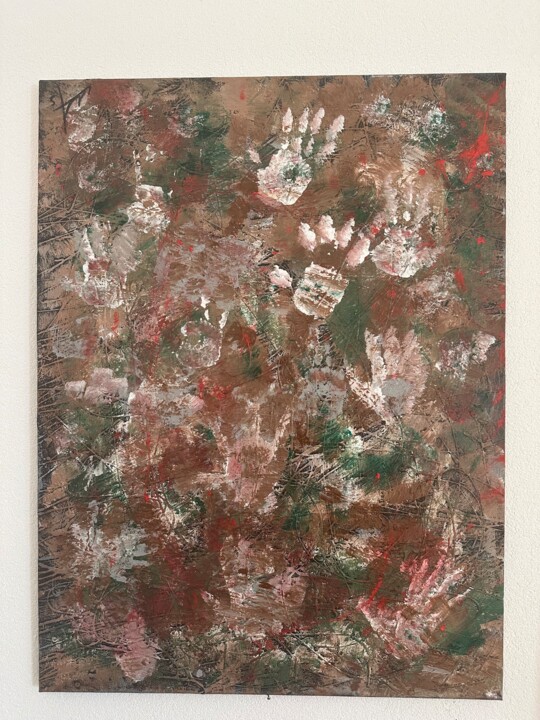Painting titled "Acrylique sur toile…" by Christopher Leibundguth, Original Artwork, Acrylic Mounted on Wood Stretcher frame